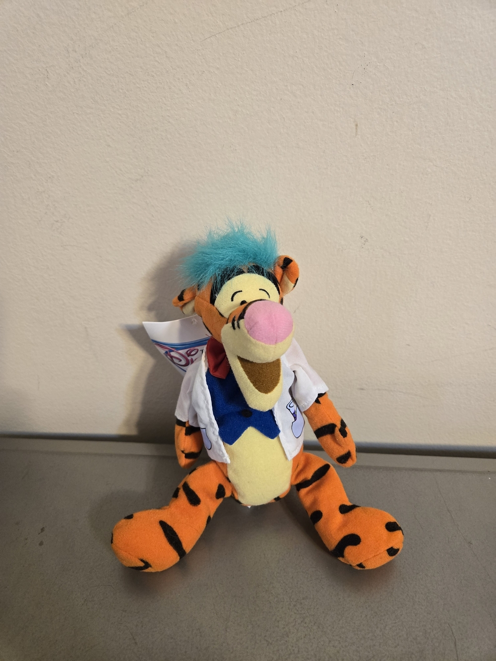 Vintage Disney Store "Mad Scientist" Tigger Mini Bean Bag Plush (9")
